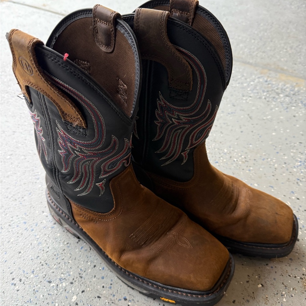 Justin Men size 12EE TANKER 11” Boots Brown Leather Upper